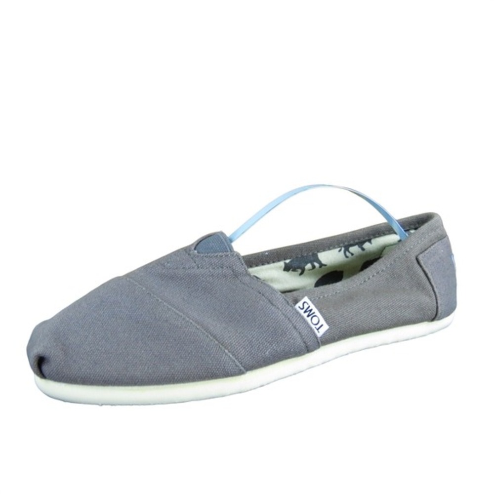 TOMS Slip On Casual Comfort Canvas Gray Shoes Flats Womens Size 6.5